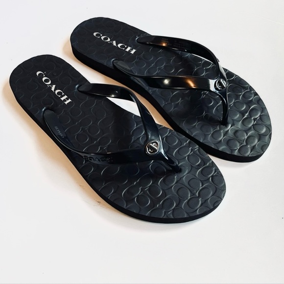 Coach Shoes - Coach Abigail Women's Flip Flops NWOT Black Sz 9B